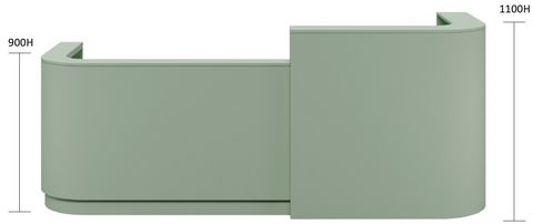 Elara Reception Desk measurements