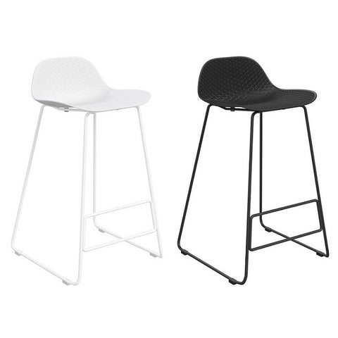 WHITE EMBOSS COUNTER STOOL BAR STOOL