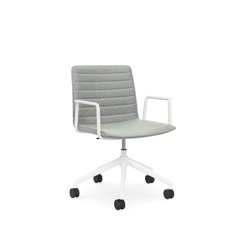 Castors Arms Grey Chair