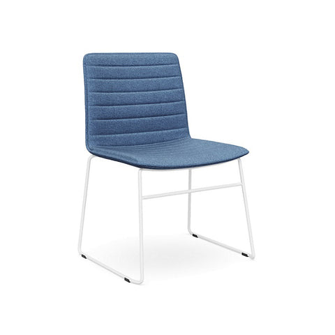 Sled Base Chair in blue with a white base