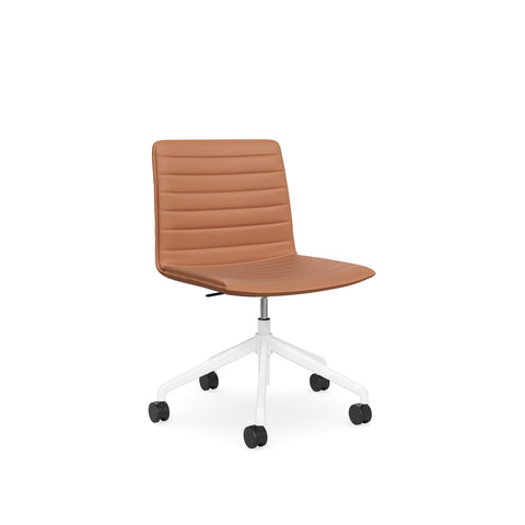 Castor Base Chair Tan white base
