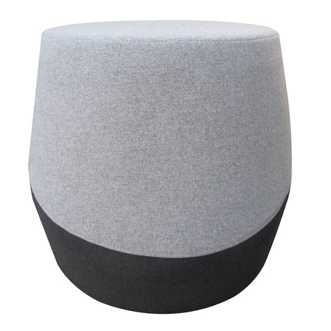 TULIP Ottoman in Standard 2 Tones Grey Fabric