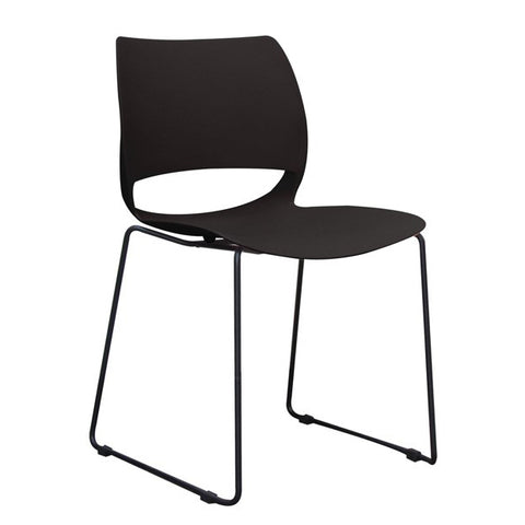 Vogue Range Plastic Seat Black Sled Frame
