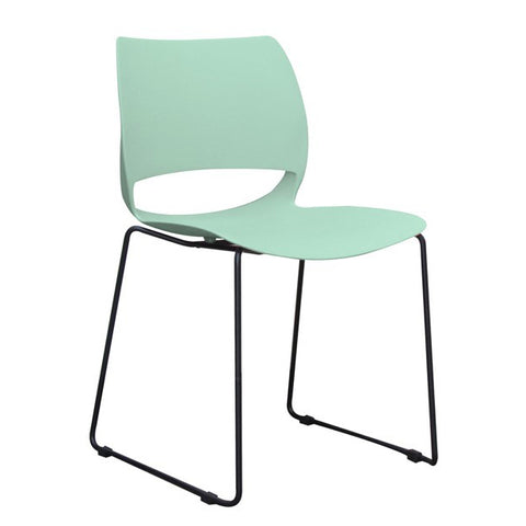 Vogue Range Plastic Seat Black Sled Frame