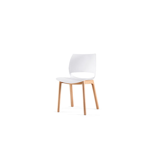 Vogue Range Plastic Seat with Wooden Frame