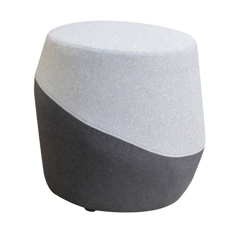 TULIP Ottoman in Standard 2 Tones Grey Fabric