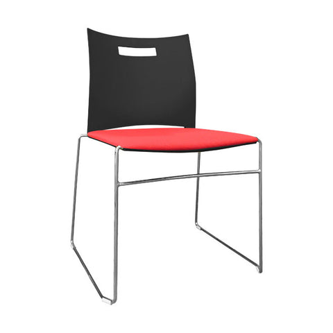 UNO Visitor Padded Chair in Red No Arm
