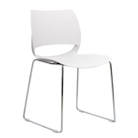 Vogue Range Plastic Seat Chrome Sled Frame