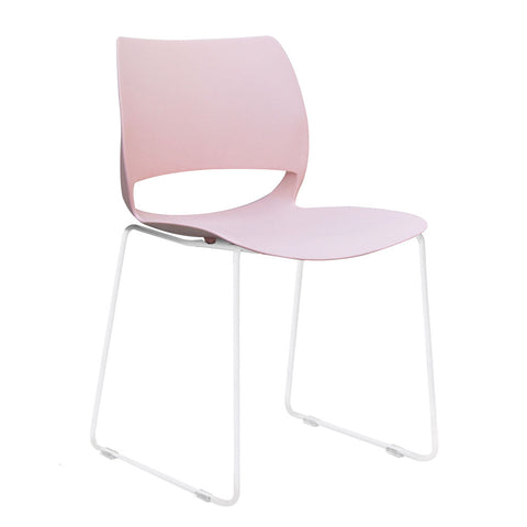 Vogue Range Plastic Seat White Sled Frame