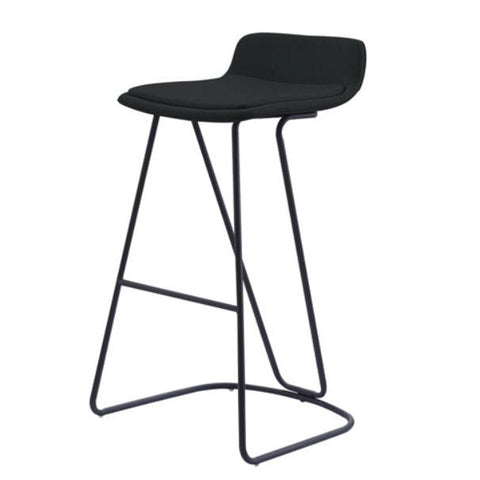 Lava Bar Stool - Charcoal Fabric Black Frame