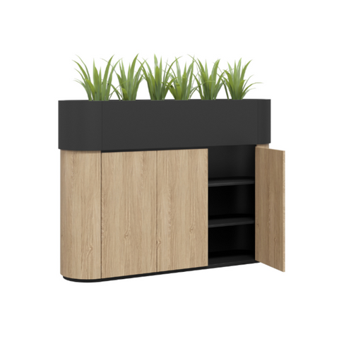 Adella Planter-Rural Oak and Black -2