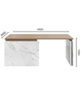 Compass Executive Desk measurements