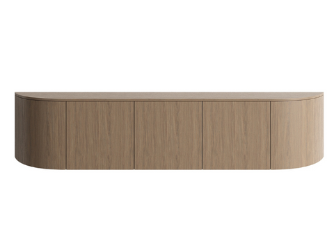 Fully Curved Floating Credenza