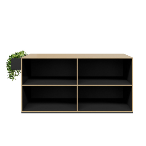 Grid Line Planner Bench - Calm Oak and Black 2