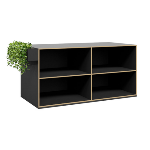 Grid Line Planner Bench - Charcoal