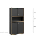 Grid Line Storage - Tall - Absolute Matte Black 2
