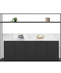 Hostess Mobile Welded Unit-Black & Marble Look Board