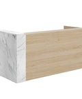 Mies Boxer Reception Desk - Marble Board & Calm Oak