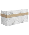Mies Ribbon Reception Desk - Marble Board & Calm Oak
