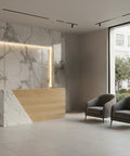 Mies bevel end reception desk