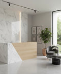 Mies bevel end reception desk