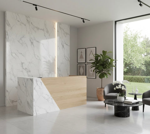 Mies bevel end reception desk