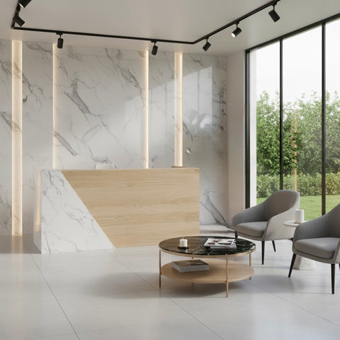 Mies bevel end reception desk