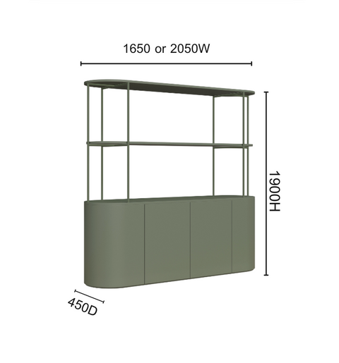 Orah Curved Storage Unit