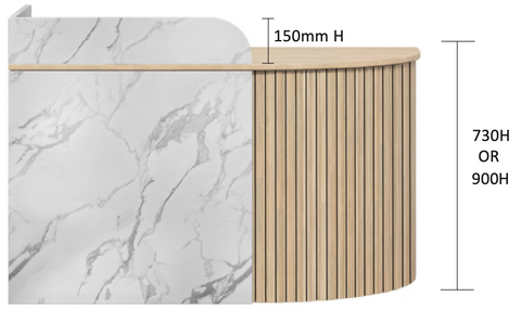 Roxi Mini Reception Desk Measurements