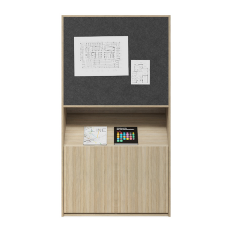 Vision Multipurpose Wall Unit - Classic Oak & Charcoal Sonik 2