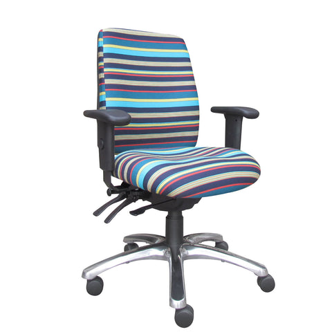 Alpha HB Chair Black Seat Chrome Base 