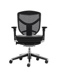 KylieU - Black Fabric Seat, Polished  Base