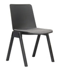 Leader Series Plastic Seat Padded Seat in Grey Fabric