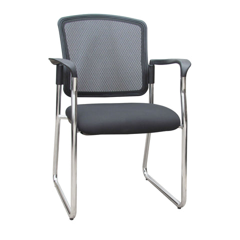 Max Mesh Back Chair with Chrome Frame and Arms
