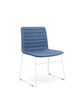 Sled Base Chair in blue with a white base