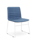 Sled Base Chair in blue with a white base