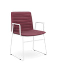 sled chair white base plum 