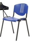 Sim - Plastic Seat & Back 4 Leg Black (TableT Arm)