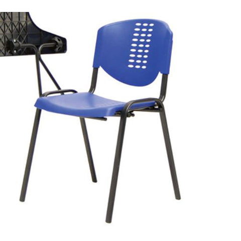 Sim - Plastic Seat & Back 4 Leg Black (TableT Arm)
