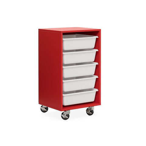 Mobile Tote Box Melamine Trolley (5 Tub)