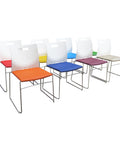 UNO Visitor Chair Plastic Back Upholstered Seat