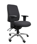Alpha HB Chair Black Seat Chrome Base 