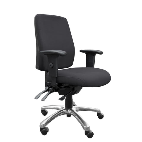 Alpha HB Chair Black Seat Chrome Base 