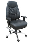 Atlas HB Leather Office Chair Black Base with Arm
