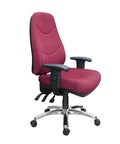 Atlas HB Clerical with Polished Base with Arm burgundy