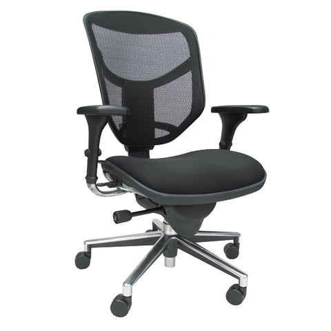 KylieU - Black Fabric Seat, Polished  Base