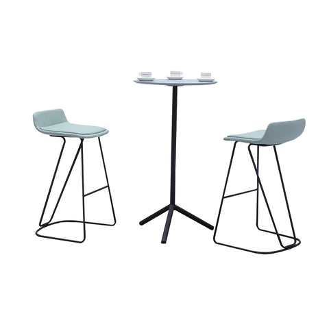 Lava Bar Stool Black Frame in Custom Fabric