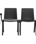 Leader Series Plastic Seat Padded Seat in Grey Fabric
