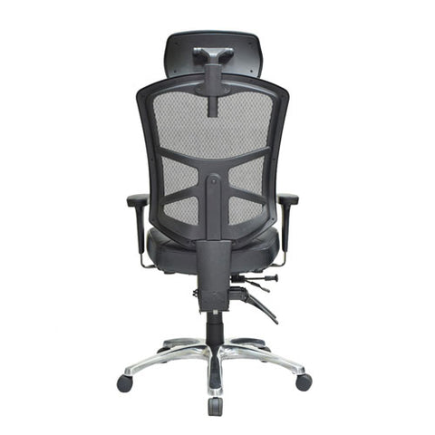 Mars - Mesh Back + Fabric/Leather Seat with Headrest