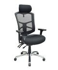 Mars - Mesh Back + Fabric/Leather Seat with Headrest